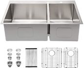 33 Inch Drop In SUS304 Stainless Steel Kitchen Sink Easy Cleanning