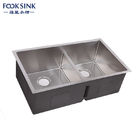 Full Tested Stainless Steel Low Divide Kitchen Sink With Big Drainboard