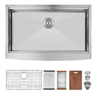 16 Gauge 32 Inch Apron Front Kitchen Sink For Apartment
