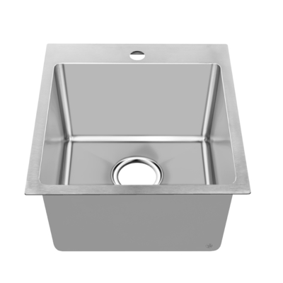 China Supply Above Counter Topmount Sink Stainless Steel 304 Bowl Kitchen Sink With Drain