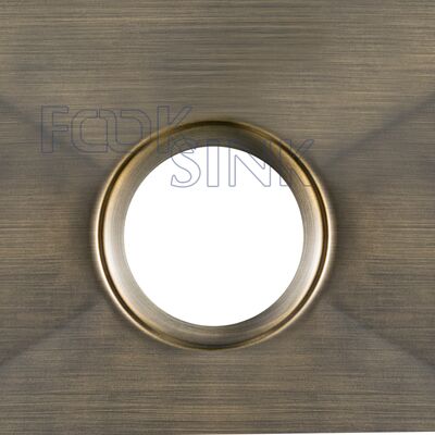 Antique Brass Luxury Vintage Gold Kitchen Sinks 304 Stainless Steel Single Bowl PVD Finish Undermount Basin for Rustic Farmhouse Bronze Kitchen Sink for Apartment