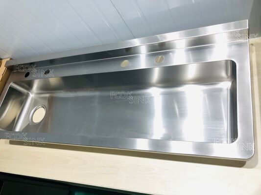 Esterno In acciaio inossidabile industriale lavanderia a mano lunga vaschino vasca idromassaggio vasca metallica lavanderia a mano per fabbrica laboratorio ristorante cucina