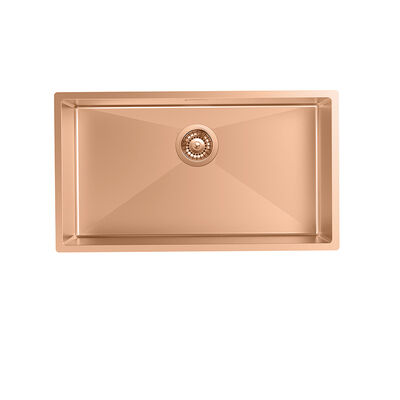 Vintage 16/18 Gauge Rose Gold Sink Appartamento Casa Moderna Lavatorio di verdura 32 pollici Conteggio Single Bowl Lavatorio di cucina con tavola da taglio