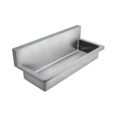 Prodotto in fabbrica Prezzo diretto Lavabo pubblico spazzolato Large Outdoor 304 Acciaio inossidabile Lavabo cucina taglia personalizzata Acciaio inossidabile commerciale 1200mm Lunghezza vasca da lavaggio a mano