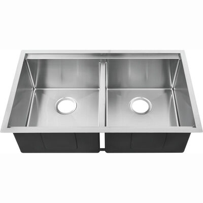 Produzione professionale di lavandini da cucina singola doppia ciotola 16 calibro lavandini in acciaio inossidabile sotto il bancone lavandini da cucina vasca 33x20 pollici scaffale Stazione di lavoro 10 pollici profondo lavandino sottoterra