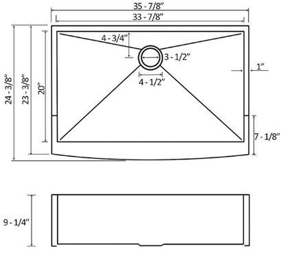 Modern Commercial Undermount Stainless Steel Kitchen Sink US Standard Size