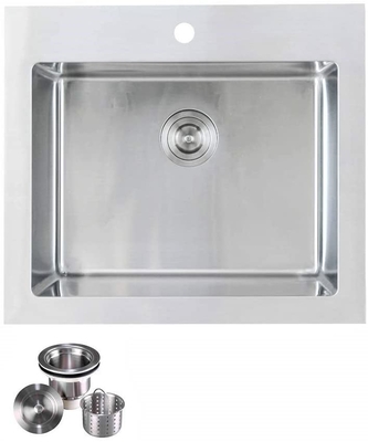 25 X 22 10 Inch Deep Stainless Steel Kitchen Sink Topmount