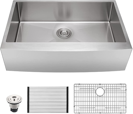 Handmake 36'' Apron Stainless Steel Kitchen Sink Brushed